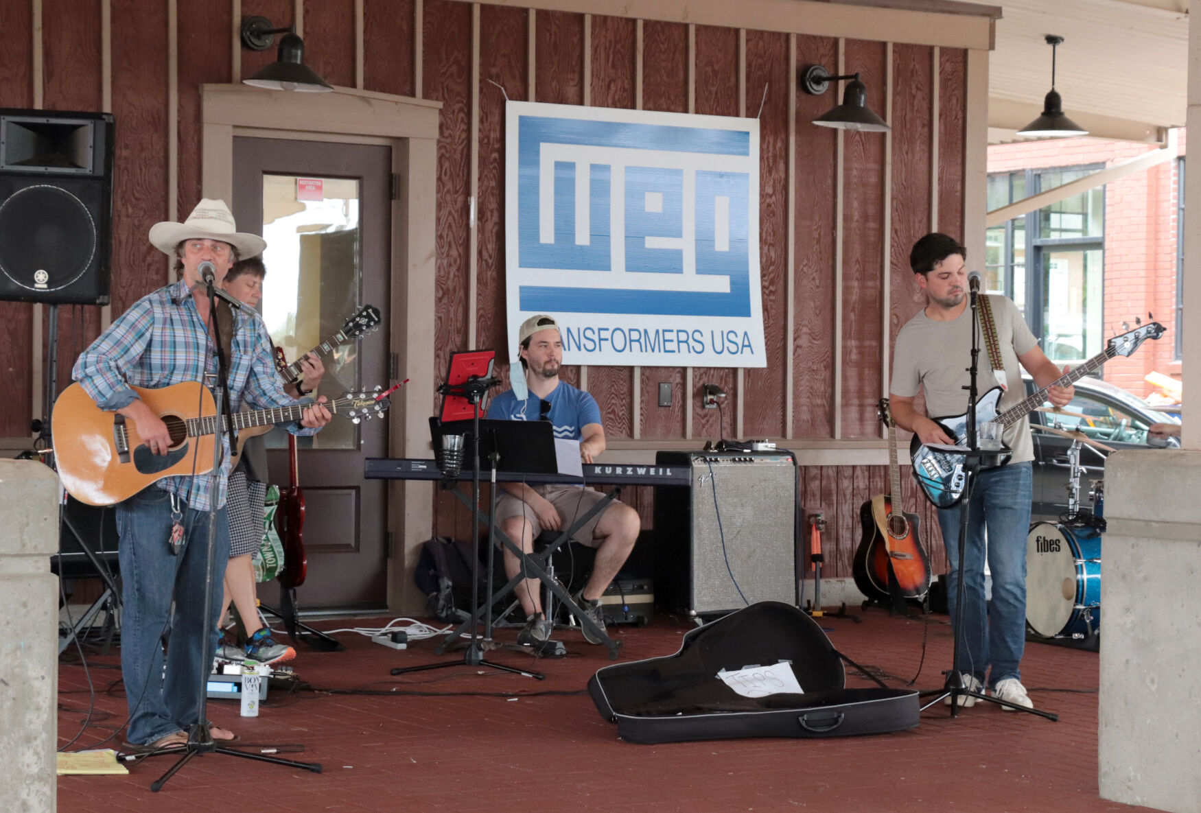 A band performs at Brewfest